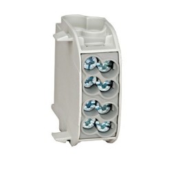 Clemă derivaţie izolată, 25mmp, 1P, 4 pct conectare, gri,...