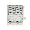 Clemă derivaţie, 35mm², 4 intrări-4 ieşiri, Gri Cupru