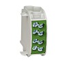 Clemă derivaţie izolată, 35mmp, 1P, 4 pct conectare, verde, Cupru-Aluminiu