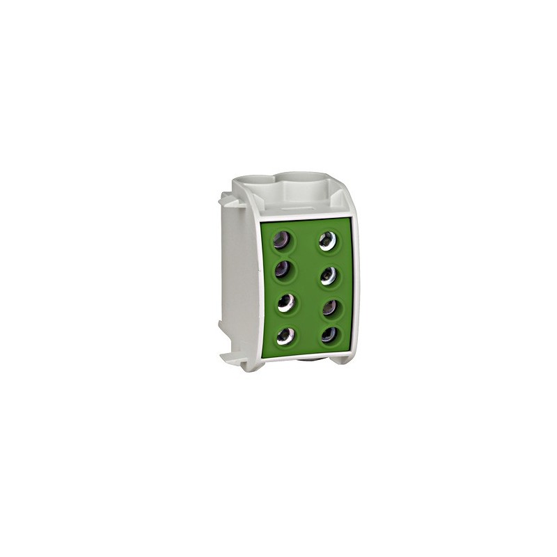 Clemă derivaţie izolată, 70mmp, 1P, verde, Cupru-Aluminiu