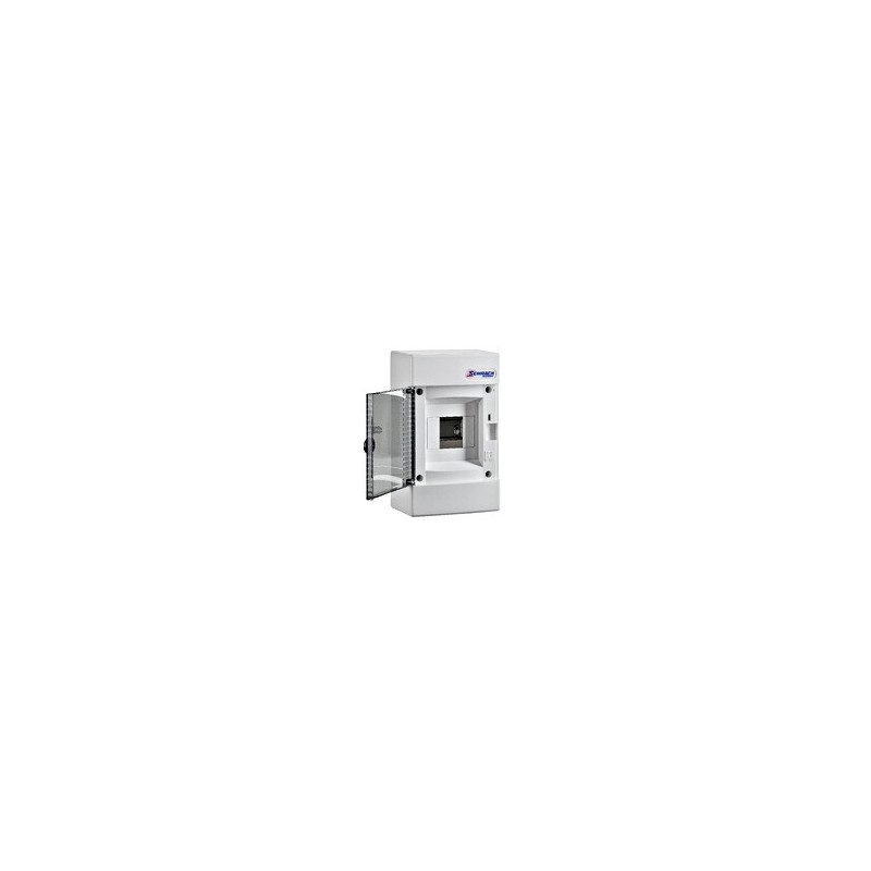 Cofret aparent, 4 UH, 1 rând, ușă transparentă, IP40