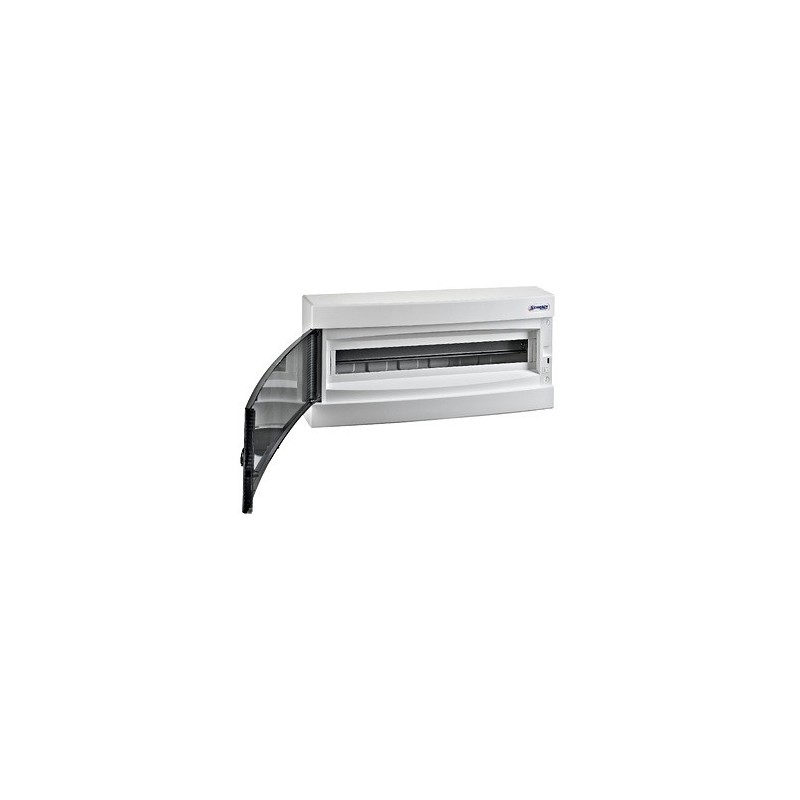 Cofret aparent, 24 UH, 1 rând, ușă transparentă, IP40