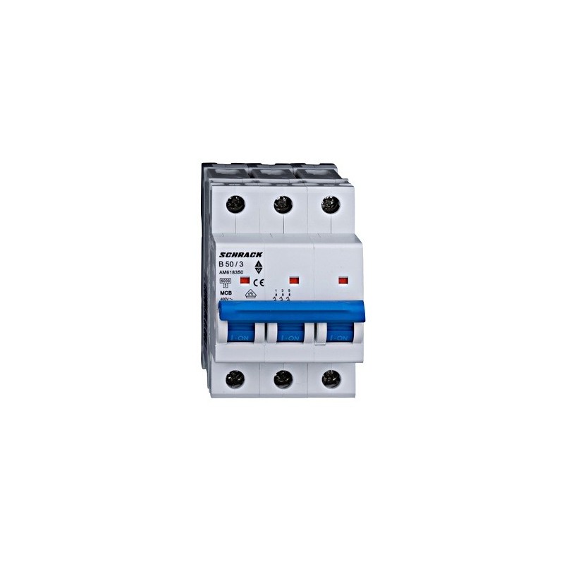 Întreruptor automat modular (MCB) AMPARO 6kA, B 50A, 3-poli