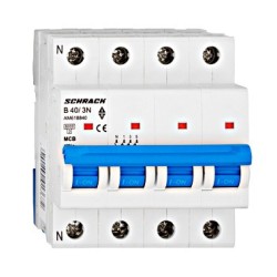 Întreruptor automat modular (MCB) AMPARO 6kA, B 40A, 3P+N